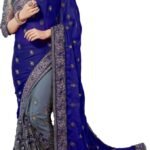 এক্সক্লুসিভ ওয়েটলেস জর্জেট এমব্রয়ডারি করা শাড়ি