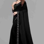 এক্সক্লুসিভ ওয়েটলেস জর্জেট  পার্টি শাড়ি